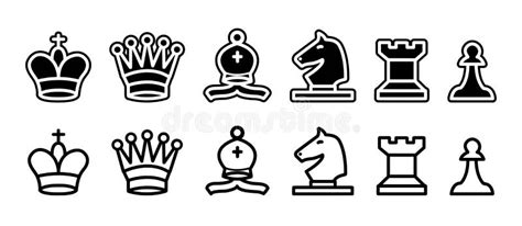 Chess Pieces Set Stock Vector Illustration Of Design 29314282