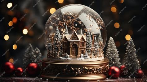 Premium Ai Image Christmas Snowglobe Winter Theme Christmas