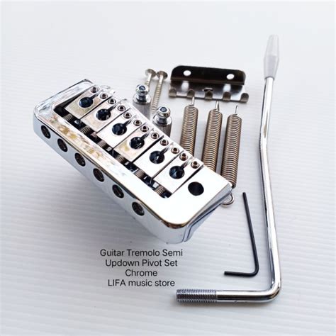 Jual Guitar Tremolo Semi Updown Pivot Set Chrome Shopee Indonesia