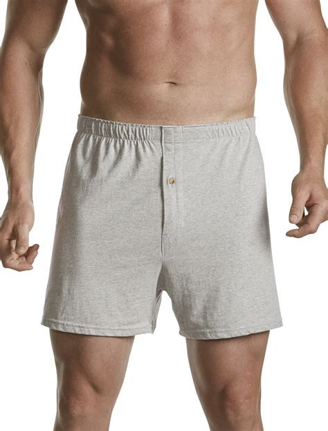 Harbor Bay By Dxl Big And Tall Mens Solid Knit Boxers Grey 5xl Pack