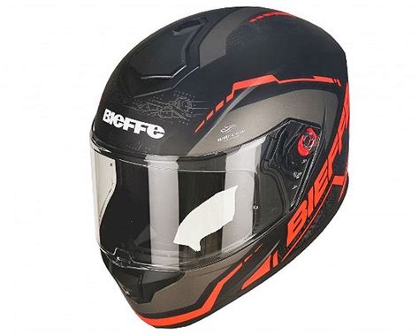 Capacete Bieffe B12 Naked Preto Fosco Vermelho BJ COMERCIO