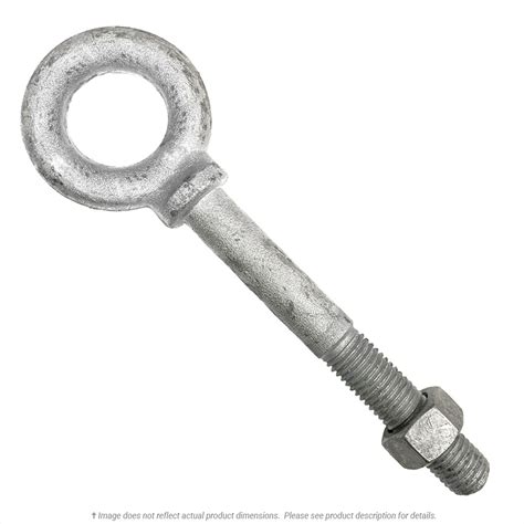 3 4 10 X 6 Hot Dip Galvanized Shoulder Eye Bolt With Nut K L Jack