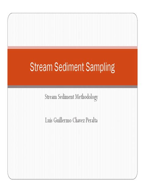 Stream Sediment Sampling Luis Chavez Pdf Hidrografía Geomorfología