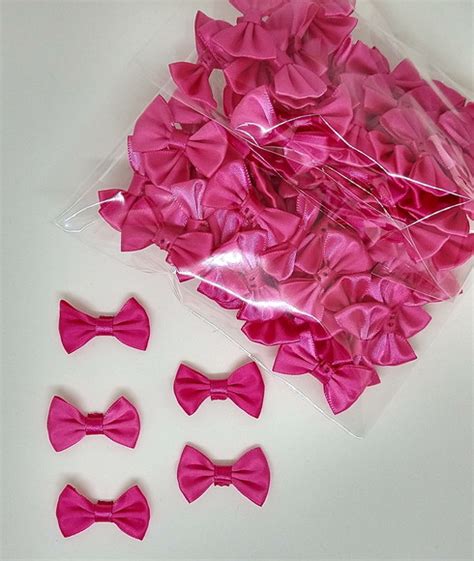 100 Laços lacinhos De Cetim 4 Cm Pink Lembrancinhas Elo7