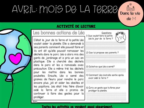 Bundle Le jour de la Terre activités imprimables