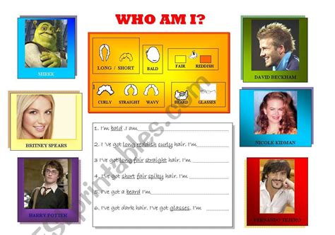 Who Am I Esl Worksheet By Hoaxa