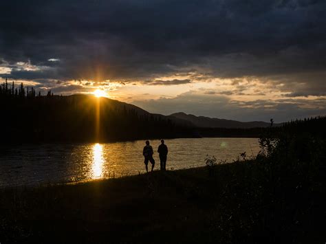 Canoeing Teslin River Sunset Taiga Journeys Yukon Flickr