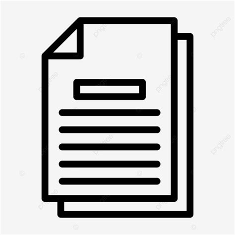 Document Line Icon Vector Document Icon Documents Files Png And