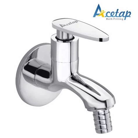 Polishd Silver Brass Nozzle Bib Cock Tap Chrome Plated Opal For