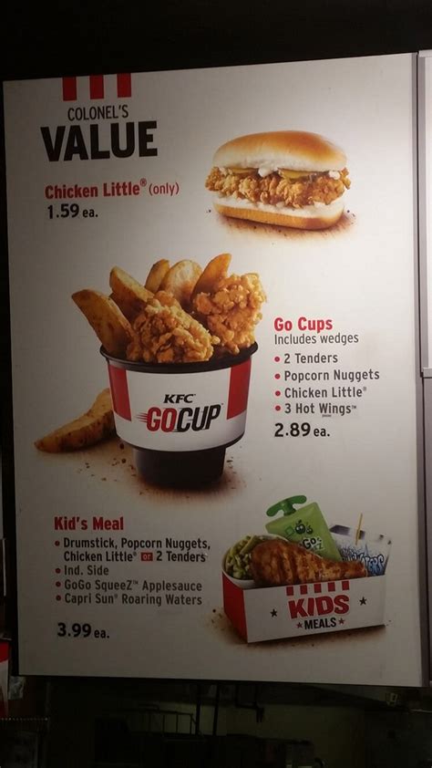 KFC Menu Prices