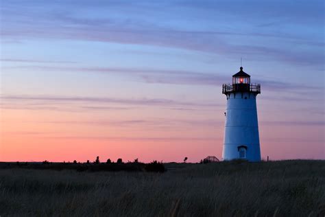 Edgartown Lighthouse at Dusk | Lolo's Extreme Cross Country RV Trips