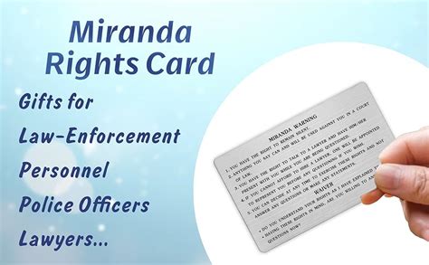 Tgcnq Official Standard Miranda Rights Warning Card With