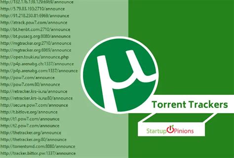 Updated Best Torrent Trackers List For Startup Opinions