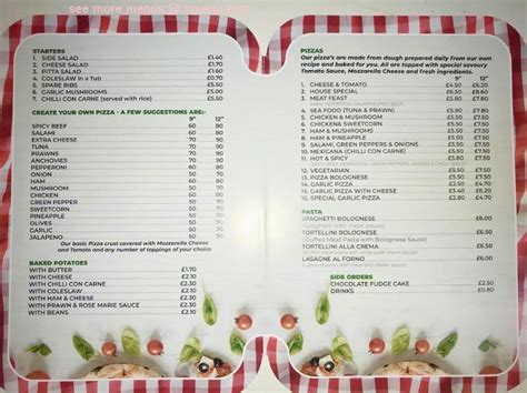 Menu at Pizza Perfection fast food, Nelson