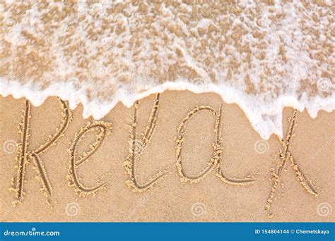 Word Relax On Beach Stock Photography | CartoonDealer.com #72915224