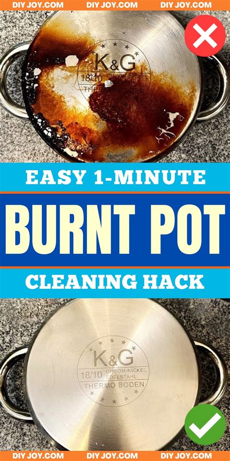 1 Minute Burnt Pot Cleaning Hack