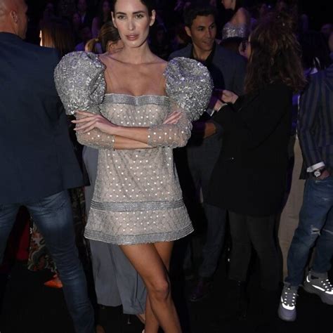 Marta López Álamo en el front row de la MBFWMadrid 2023 Famosos en