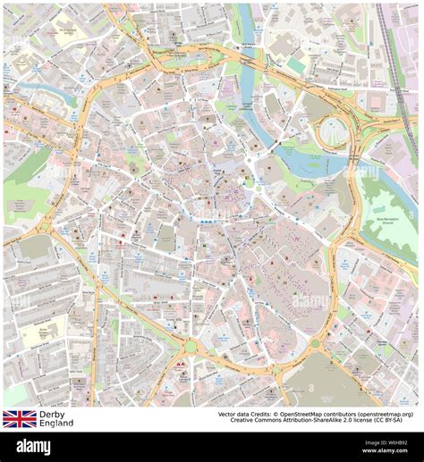 Derby england map hi-res stock photography and images - Alamy