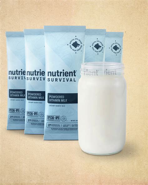 Powdered Vitamin Milk Singles 5 Packs Nutrient Survival