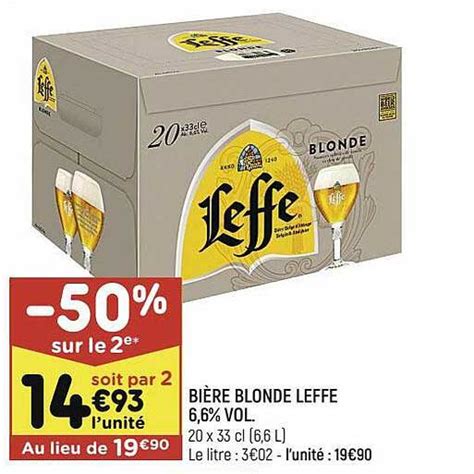 Promo Bi Re Blonde Leffe Vol Chez Leader Price Icatalogue Fr