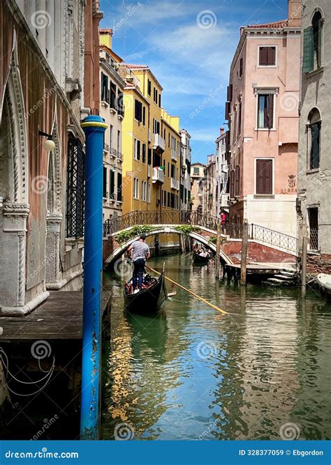 Gondola Glide through Venice S Enchanting Canals Editorial Stock Image