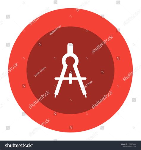 Drawing Compass Vector Icon Stock Vector Royalty Free 1190070880 Shutterstock