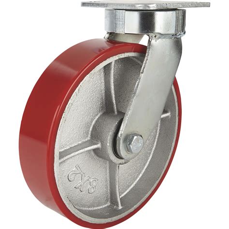 Strongway 8in Swivel Kingpinless Polyurethane Steel Core Caster 2000