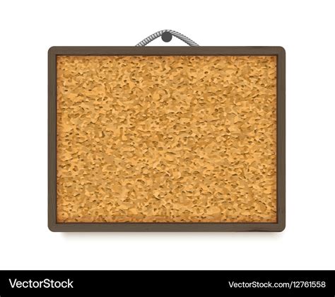 Cork Board With Wooden Frame Royalty Free Vector Image