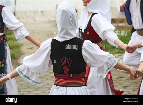 Girl dancing traditional Serbian folklore Stock Photo - Alamy