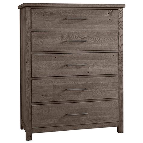 Vaughan Bassett Dovetail Bedroom 751 115 Rustic 5 Drawer Chest