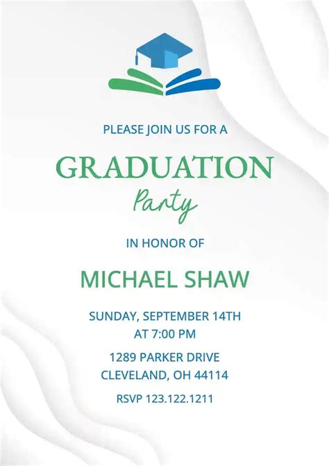 Golden Graduation Party Free Graduation Invitation Templates Invitanku