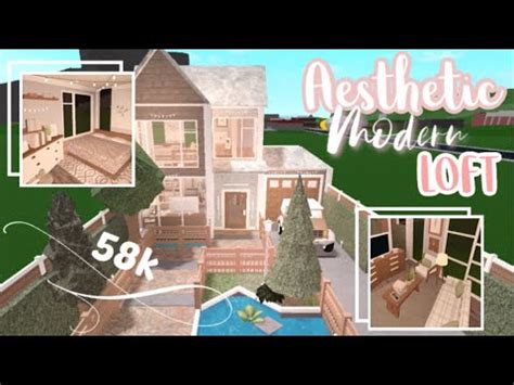 Bloxburg Aesthetic Modern Loft Speed Build Youtube