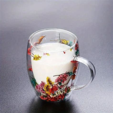 Cup Flower Conch Glass Cups High Temu