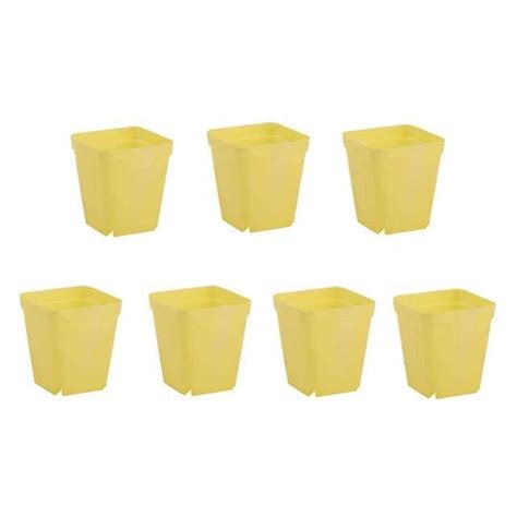 Pot De Fleur Yellow X X Cm Pots De Plantes Carr S En Plastique