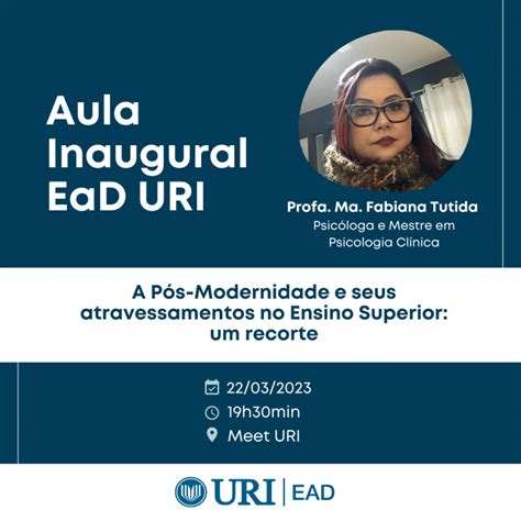 Ead Uri Promove Aula Inaugural Para Ingressantes E Veteranos