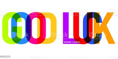 Colorful Lettering Good Luck Stock Illustration Download Image Now