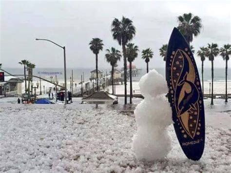 Snowman At Huntington Beach California