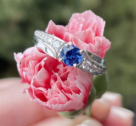 Brilliant Blue Sapphire & Diamond Ring — ROGERS & CO. fine jewelry and ...