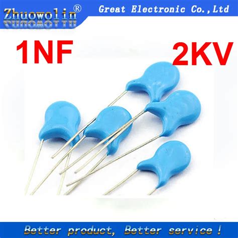 60pcs Lot 1NF 2KV High Voltage Ceramic Disc Capacitors Ceramic Disc