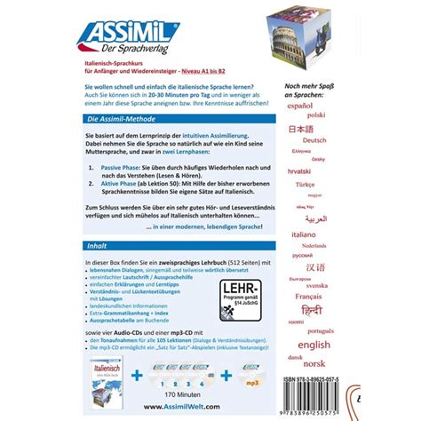 Corso di italiano per tedeschi con audio Mp3 - Metodo Assimil B2