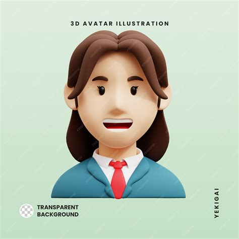 Premium Psd Business Woman 3d Avatar Character Illustrations