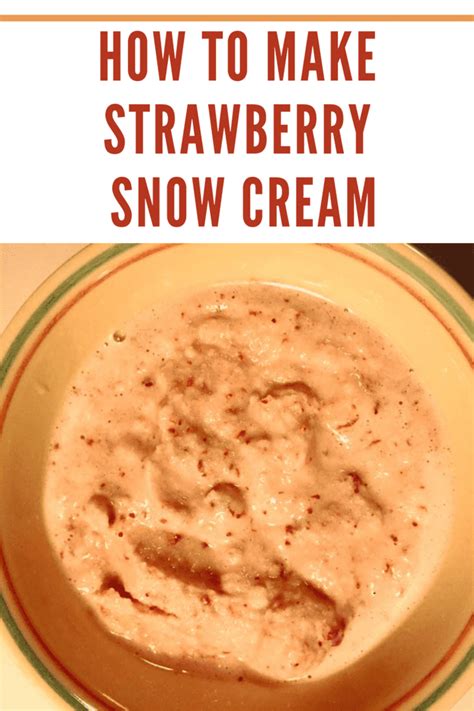 Easy Snow Cream Recipe It's Ice Cream made from snow