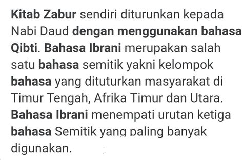 Bahasa Bagi Kitab Zabur Ini 8 Inti Ajaran Kitab Suci Taurat Zabur