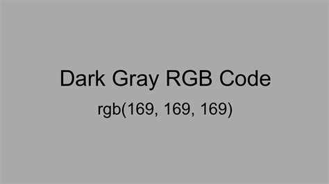 Dark Gray Color, Hex and RGB values | CSSColors.com