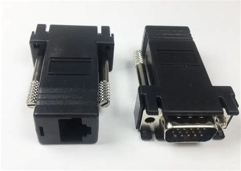 Pcs Lot Pin Vga To Rj Connector New Vga Extender Male To Lan