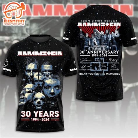 Rammstein Siganture Europe Stadium Tour 2024 3D T Shirt Teesmithy