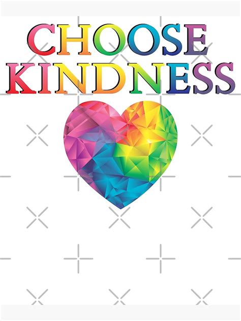 "Choose Kindness Kind Stickers - Anti Bullying Rainbow heart" Poster by ...