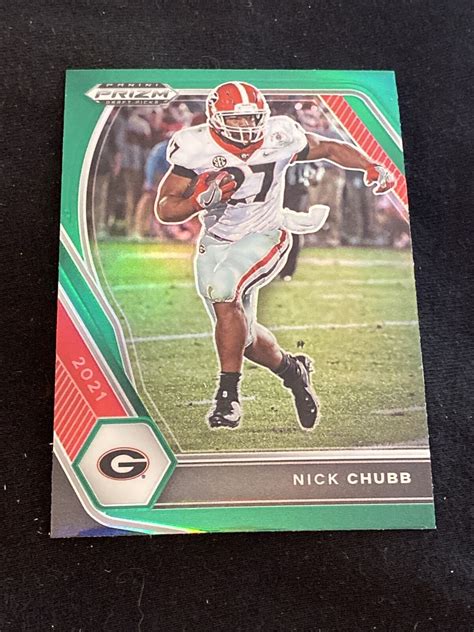 Panini Nfl Prizm Draft Picks Green Prizm Nick Chubb Georgia