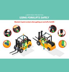 Recomendations About Using Forklifts Safely Set 1 Vector Image