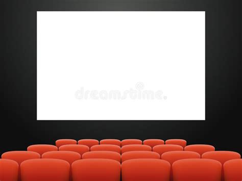 Empty Cinema Hall Armchair Movie Theatre Realistic Interior Design